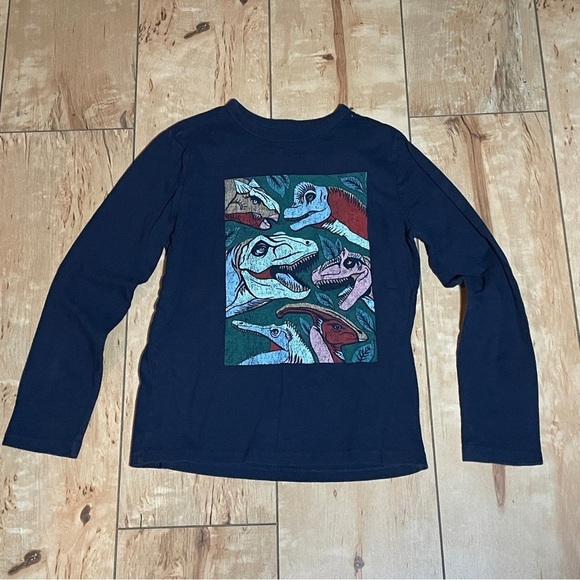 Gap Kids - 2 long sleeve graphic tees - boys size Medium - blue, navy - EUC - Picture 5 of 7